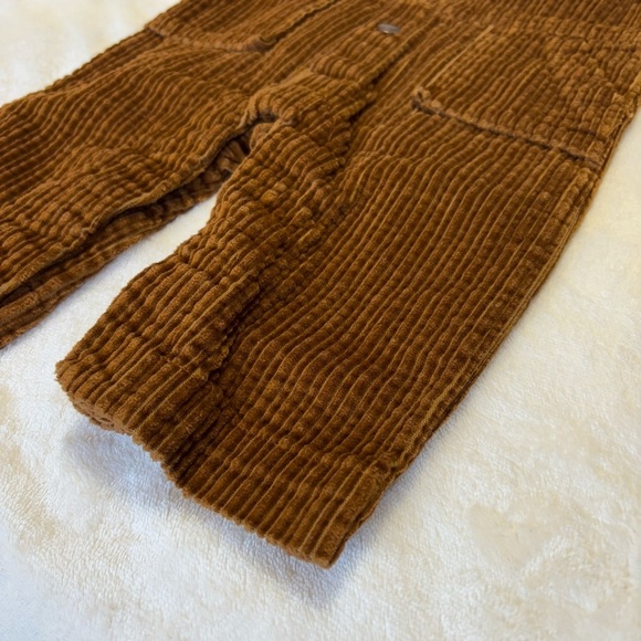 Cat & Jack corduroy, brown jumpsuit outfit, baby boy 0-3 months - Picture 3 of 5